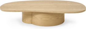 An Image of Sharma Organic Coffee Table, Oak Finish