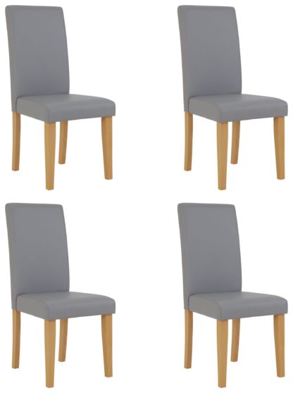 An Image of Argos Home 4 Midback Dining Chairs - Grey