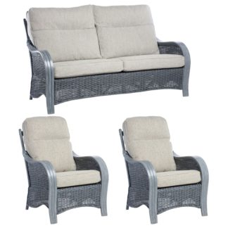 An Image of Turin Grey 3 Seater Suite