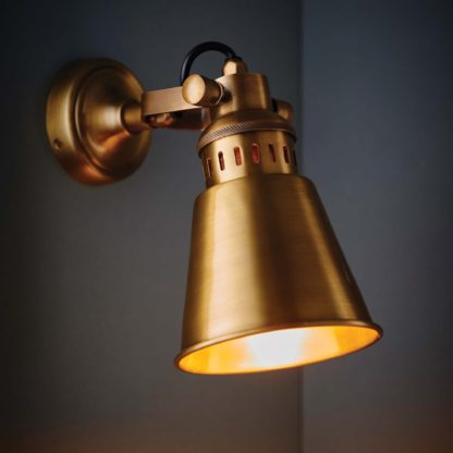 An Image of Vogue Cape Wall Light Brass