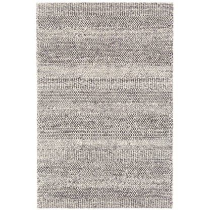 An Image of Flori Stripe Rug, Grey Marl