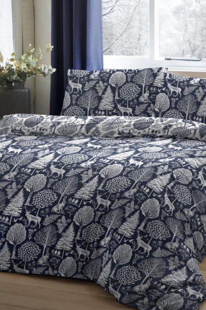 An Image of Brushed Winter Forest King Duvet Set