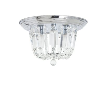 An Image of Argos Home Jewelled Bathroom Flush to Ceiling Light - Chrome