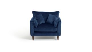 An Image of Habitat Hector Velvet Cuddle Chair - Cinnabar
