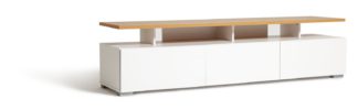 An Image of Habitat Floating Large TV Unit - White