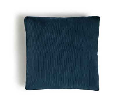 An Image of Habitat Cord Textured Stripe Cushion - Navy - 43x43cm