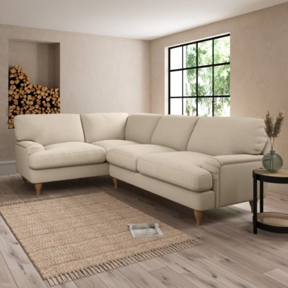 An Image of Darwin Textured Weave Left Hand Corner Sofa Textured Weave Graphite