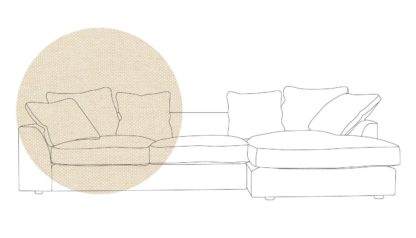 An Image of Heal's Cumulus Right Hand Facing Corner Sofa In Velvet