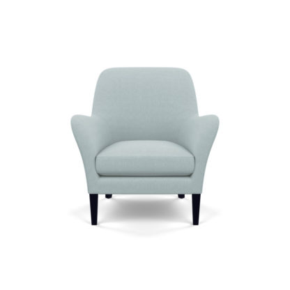 An Image of Heal's Wallis Armchair Brushed Cotton Cadet Black Feet