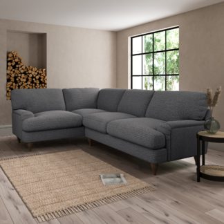 An Image of Darwin Textured Weave Left Hand Corner Sofa Textured Weave Graphite