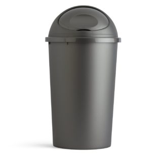 An Image of Habitat 45 Litre Bullet Bin - Silver