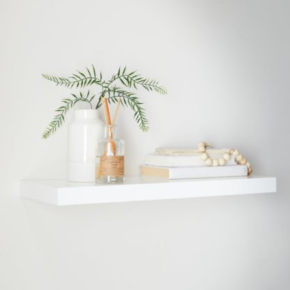 An Image of White Floating Shelf White