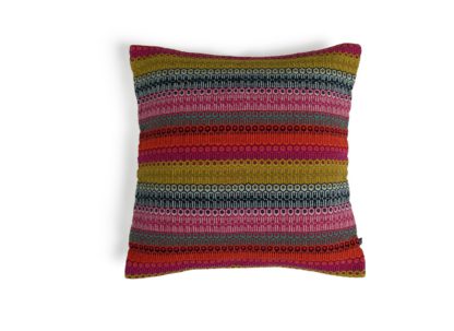 An Image of Habitat Agnes Striped Cushion - Multicoloured - 58x58cm