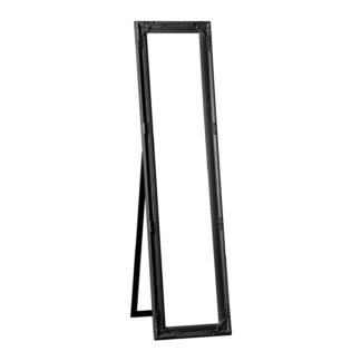 An Image of Chic Vintage Floor Standing Mirror - Black