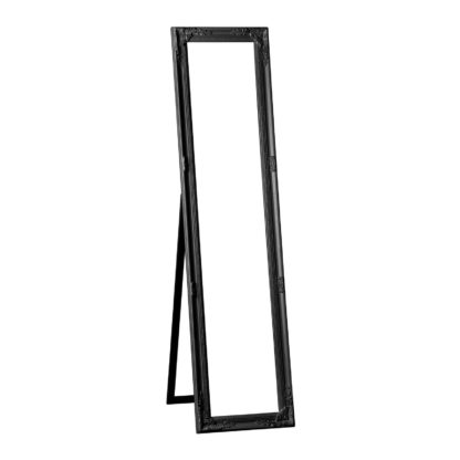 An Image of Chic Vintage Floor Standing Mirror - Black