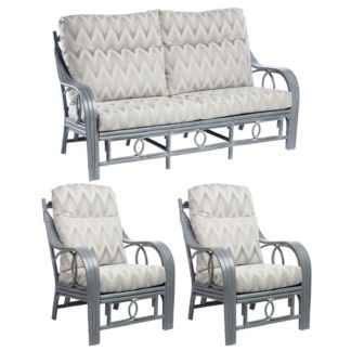 An Image of Madrid Grey 3 Seater Suite