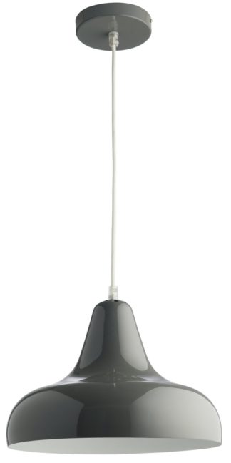 An Image of Habitat Aerial Spun Aluminium Pendant Light - Grey