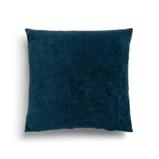 An Image of Habitat Matte Velour Plain Cushion - Navy - 43x43cm