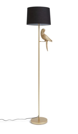 An Image of Habitat Pax The Parrot Floor Lamp - Gold and Black