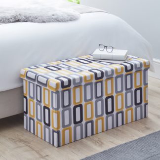 An Image of Dahl Ochre Foldable Ottoman Yellow