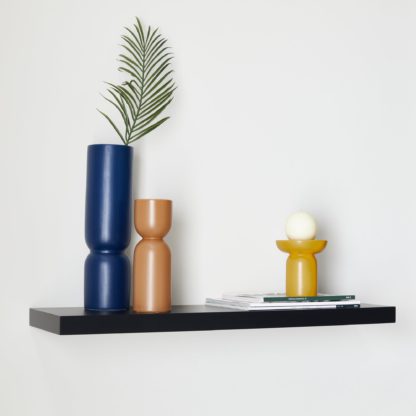 An Image of Black Floating Shelf Black