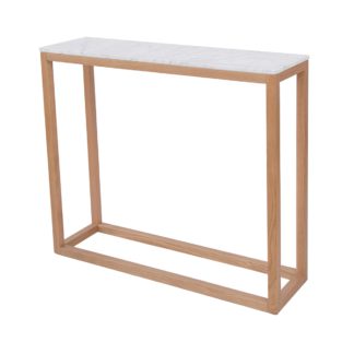 An Image of Harlow Console Table White and Brown
