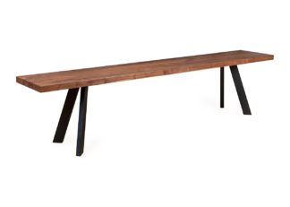 An Image of Heal's Madrid Bench 200x35cm Oiled Walnut Straight Edge Not Filled