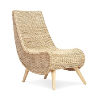 An Image of Teardrop Natural Rattan Chair