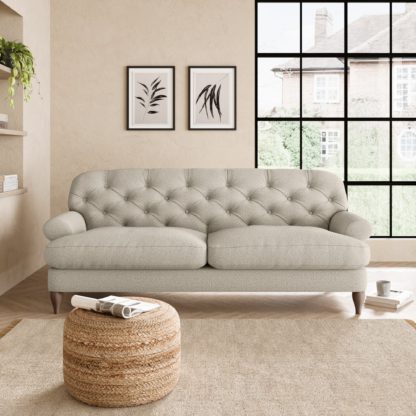 An Image of Canterbury Cosy Marl 3 Seater Sofa Cosy Marl Granite