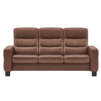 An Image of Stressless Wave High Back 3 Seater Sofa, Leather