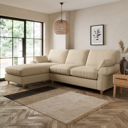 An Image of Salisbury Textured Weave Left Hand Corner Sofa Textured Weave Graphite