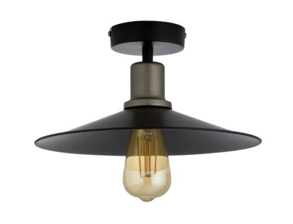 An Image of Habitat Pixie Flush to Ceiling Light - Black