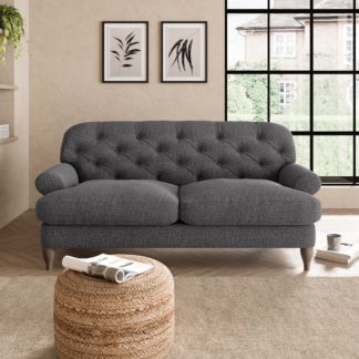 An Image of Canterbury Textured Weave 2 Seater Sofa Textured Weave Graphite