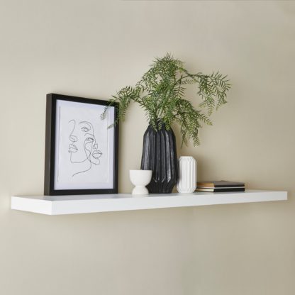 An Image of White Floating Shelf White