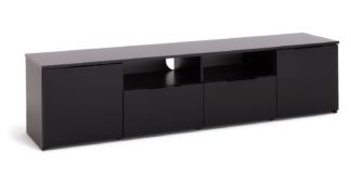 An Image of Habitat Hayward 2 Drawer TV Unit - Black