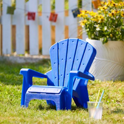 An Image of Kids Navy Fan Chair Navy