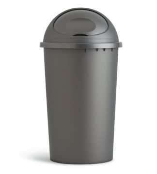 An Image of Habitat 25 Litre Bullet Bin - Silver