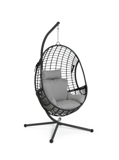 An Image of Argos Home Jaye Hanging Egg Chair - Black