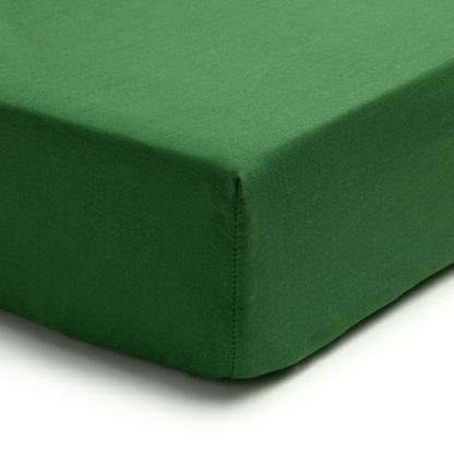 An Image of Habitat Kids Little Green Cotton Fitted Sheet - Toddler