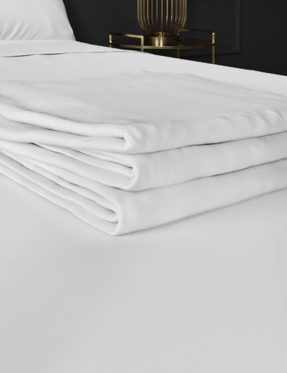 An Image of M&S Egyptian Cotton 400 Thread Count Percale Flat Sheet