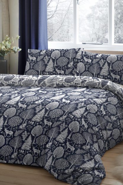 An Image of Brushed Winter Forest King Duvet Set