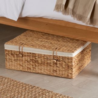 An Image of Water Hyacinth Underbed Storage Basket Natural