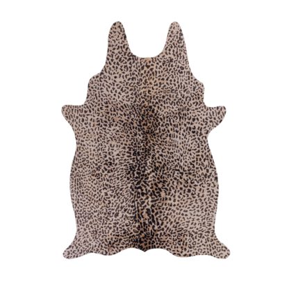 d697ba74d0c1fd0359bbd375456fdc21d76778fa446e81742fe1e720bacfeb84.jpg An Image of Leopard Print Rug Brown, Black and White