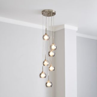 An Image of Cooper Smoked Glass Cluster Ceiling Fitting Grey