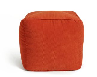 An Image of Habitat Mid Century Pouffe - Orange