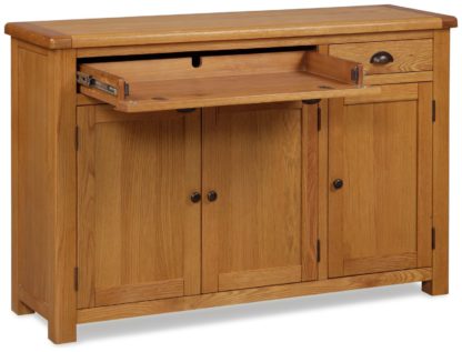 An Image of Habitat Kent 3 Door 2 Drawer Sideboard - Oak