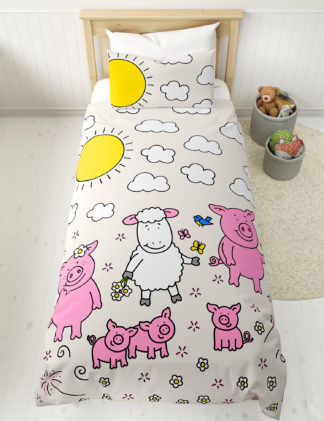 An Image of M&S Cotton Mix Percy Pig™ Bedding Set