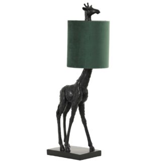 An Image of Giraffe Table Lamp, Black and Green