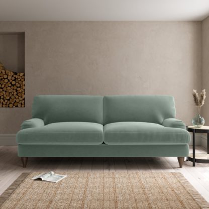 An Image of Darwin Luxury Velvet 4 Seater Sofa Luxury Velvet Black