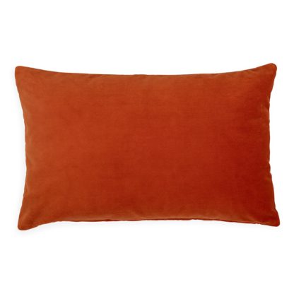 An Image of Heal's Velvet Cushion Ochre 35 x 55cm